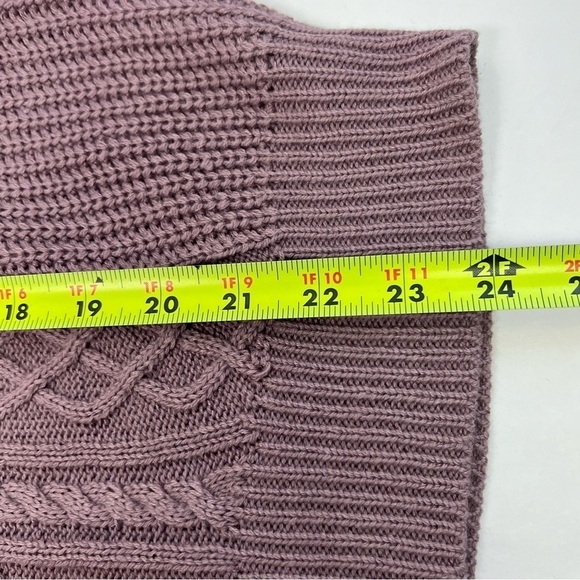 Steve Madden Womens Pullover Knit Sweater Sz Small Cut-out Neck Elderberry Color - Picture 11 of 12